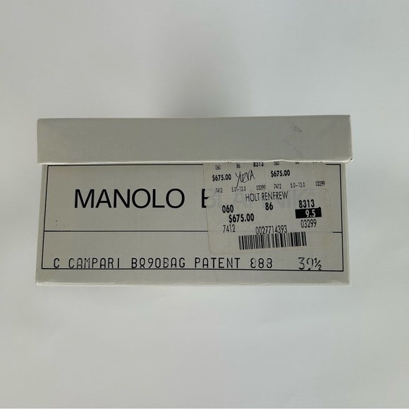 Manolo Blahnik Vintage Campari Burgundy Pointed Toe Mary Jane Heels Size 39.5 - Picture 8 of 12